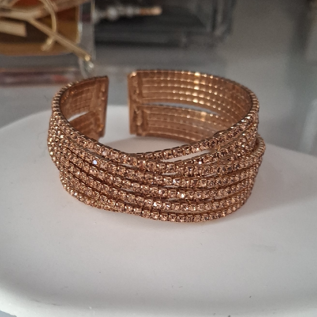 Rhinestone Rose Gold Bracelet